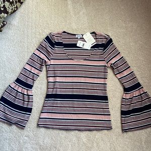 Striped bell sleeve sweater from boutique